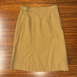 J. Crew Women's Beige Wool Blend Knee-Length  Lined Skirt size 6 Utilitarian Mid